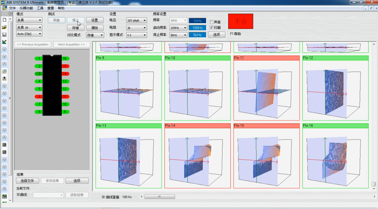 三維V-I-F動(dòng)態(tài)阻抗測試圖